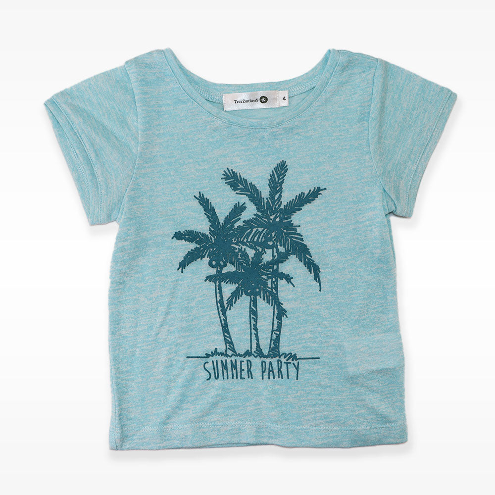 Troi Zenfants Girls Edith Turquoise Knit Jersey Dress Size 6
