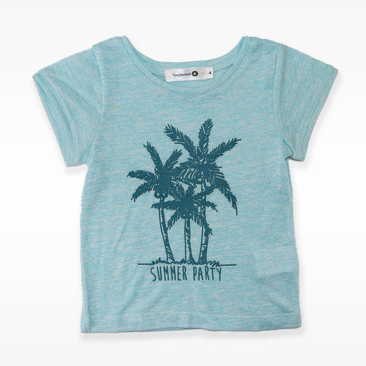 Troi Zenfants Edith Turquoise Jersey Long Sleeve Girls Dress