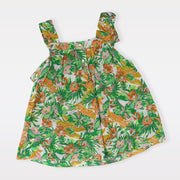 Nanos Baby Girls Elegant Floral Print Long Sleeve Top