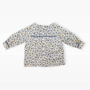 Troi Zenfants Louison Cotton Blue Flower Print Toddler Dress