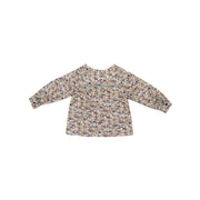 Troi Zenfants Louison Blue Flower Print Cotton Baby Dress