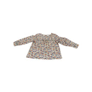 Troi Zenfants Louison Blue Flower Print Cotton Baby Dress