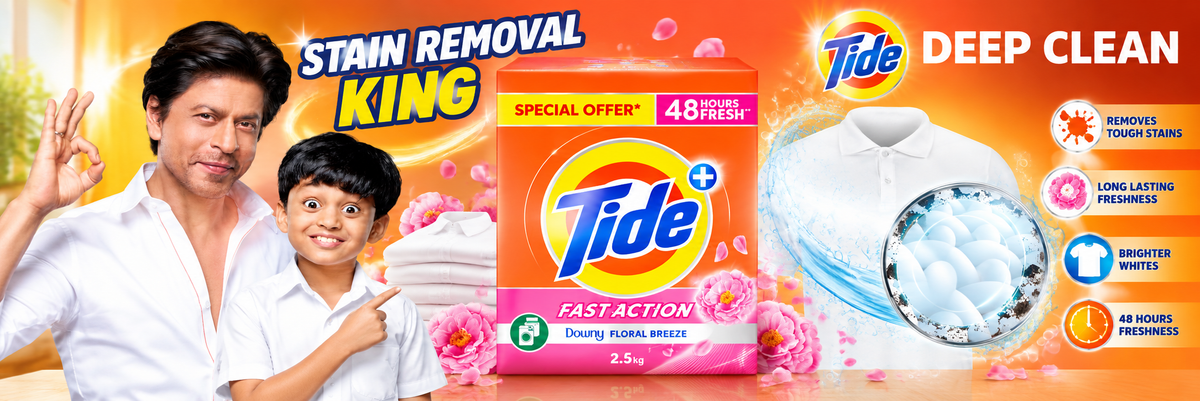 Tide Fast Action Downy Floral Breeze Detergent Powder – 2.5kg