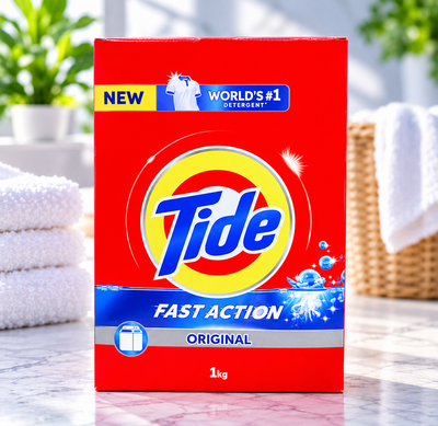 Tide Fast Action Laundry Powder – Powerful Clean – 1kg