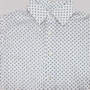 Unruly Blue Boys Cross Dot Pattern Long Sleeve Formal Shirt
