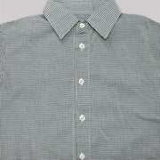 Unruly Blue Boys Classic Green Check Long Sleeve Cotton Shirt