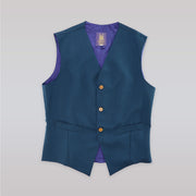 Premium Unruly Blue Boys Navy Fine Wool Formal Waistcoat