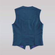 Premium Unruly Blue Boys Navy Fine Wool Formal Waistcoat