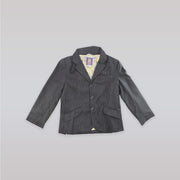 Unruly Blue Boys Cotton Pin Stripe Tailored Jacket in Black
