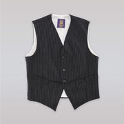 Unruly Blue Boys Black Pin Stripe Cotton Formal Waistcoat Vest