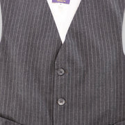 Unruly Blue Boys Black Pin Stripe Cotton Formal Waistcoat Vest