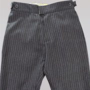 Unruly Blue Boys Black Cotton Pin Stripe Tailored Trousers