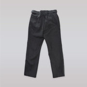 Unruly Blue Boys Black Cotton Pin Stripe Tailored Trousers