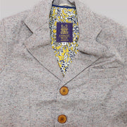 Unruly Blue Boys Grey Flecked Formal Jacket for Kids