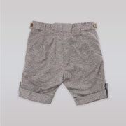 Unruly Blue Boys Grey Flecked Cotton Blend Tailored Shorts