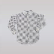 Unruly Blue Boys Diamond Dot Print Formal Cotton Shirt