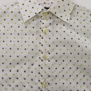 Unruly Blue Boys Green Dot Long Sleeve Formal Cotton Shirt