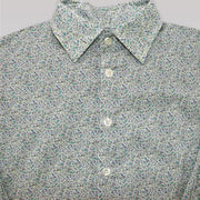 Unruly Blue Boy's Liberty Woodbine Green Floral Print Cotton Shirt