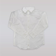 Unruly Blue Boys White Piquet Cotton Formal Dress Shirt