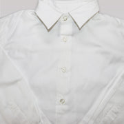 Unruly Blue Boys White Piquet Cotton Formal Dress Shirt