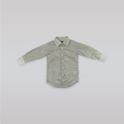 Unruly Blue Boys Liberty Forest Green Print Button Up Shirt