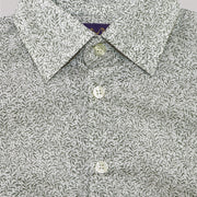 Unruly Blue Boys Liberty Forest Green Print Button Up Shirt