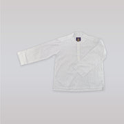 Unruly Blue Boys Cross Dot Mandarin Collar Cotton Shirt