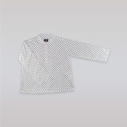 Unruly Blue Boys Diamond Dot Mandarin Collar Dress Shirt