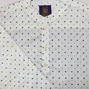 Unruly Blue Boys Green Dot Shirt with Stylish Mandarin Collar