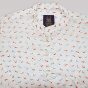 Unruly Blue Boys White Cotton Short Sleeve Diver Graphic Shirt