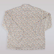 Unruly Blue Boys Orange Leaves Print Cotton Long Sleeve Shirt