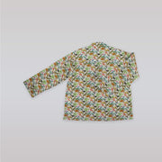 Unruly Blue Boys Multi Safari Print Cotton Short Sleeve Shirt