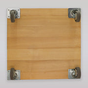 Solid Wood Mobile Toy Storage Crate with Rubber Soundproof Wheels