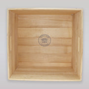 Solid Wood Mobile Toy Storage Crate with Rubber Soundproof Wheels