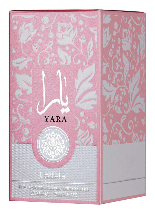 Lattafa Yara Concentrated Perfume Oil 20ml Long Lasting Gourmand Scent