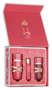 Lattafa Yara Candy Luxury Gift Set with EDP Hairmist and Oil
