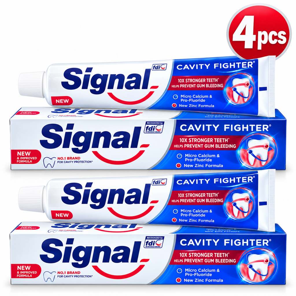 Signal Cavity Fighter 120g x 4pcs– Fluoride Toothpaste for Stronger Teeth