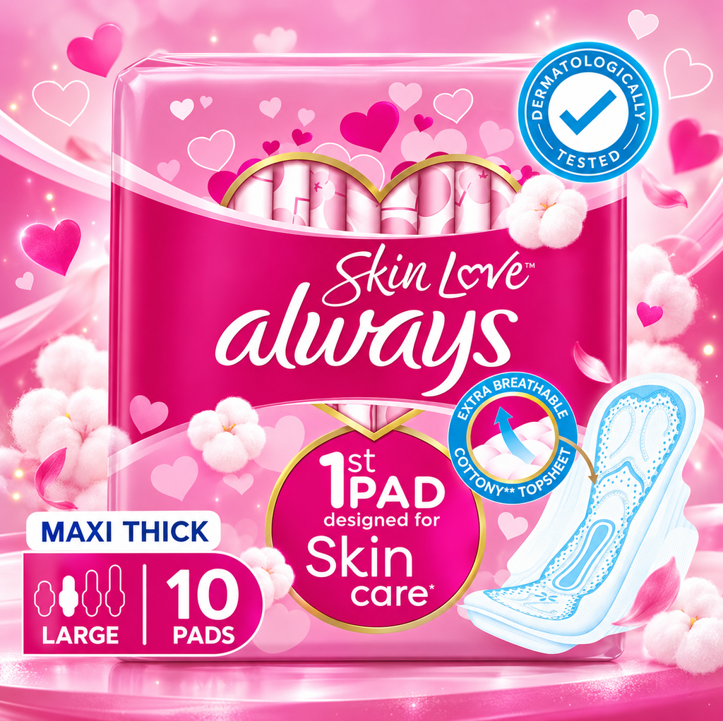 Always Maxi Thick Pads Pink – 10 Pads Pack x 4packs