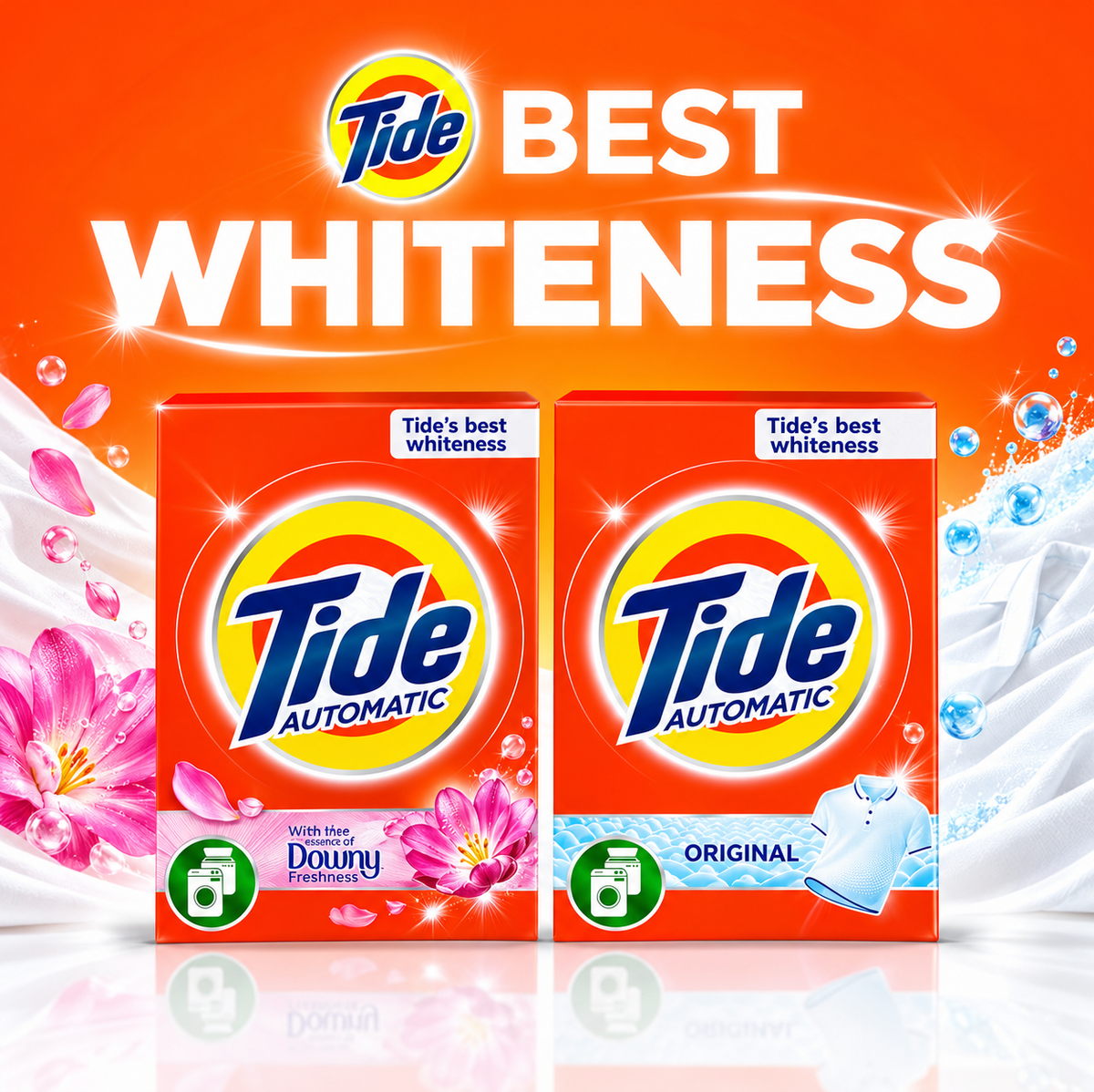 Tide Detergent Powder 110GMX 10Pcs – Original Scent & Downy Lavender Mini Packs