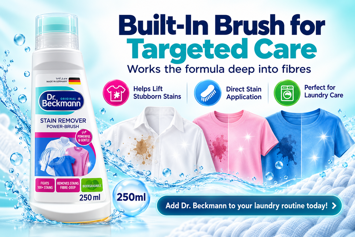 Dr. Beckmann Stain Remover Brush 250ml – Powerful Fabric Stain Treatment 3pcs