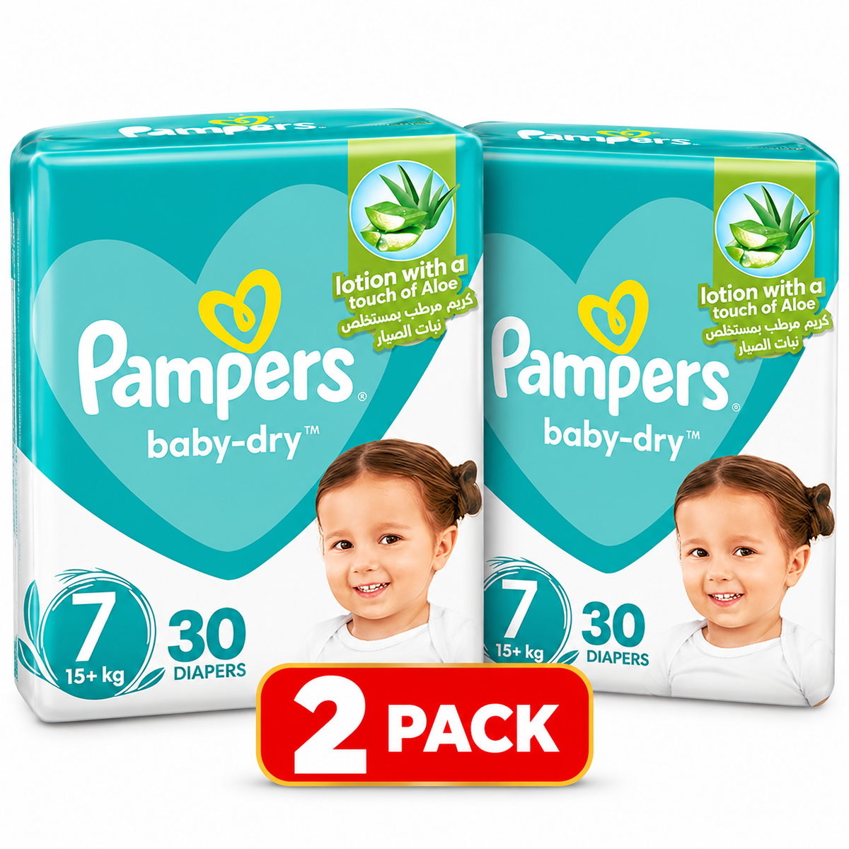 Pampers Mega Rash Protect Size 7 – 2× 30 Diapers, 60PC Value Pack