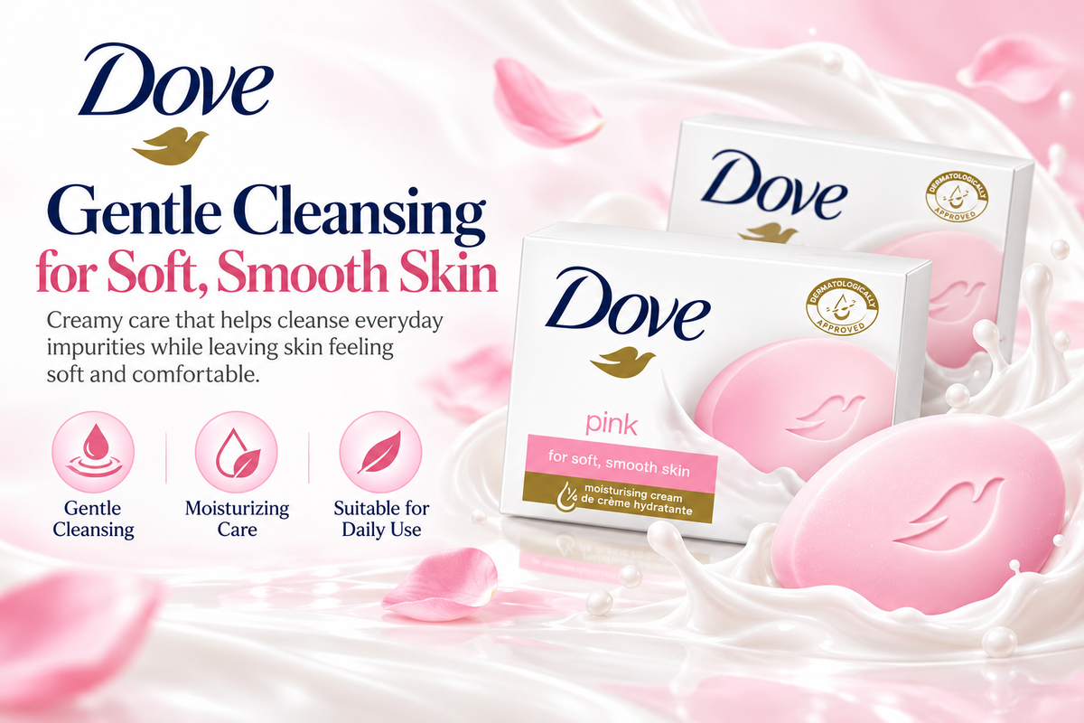 Dove Beauty Cream Bar White Soap – 90g 4pcs