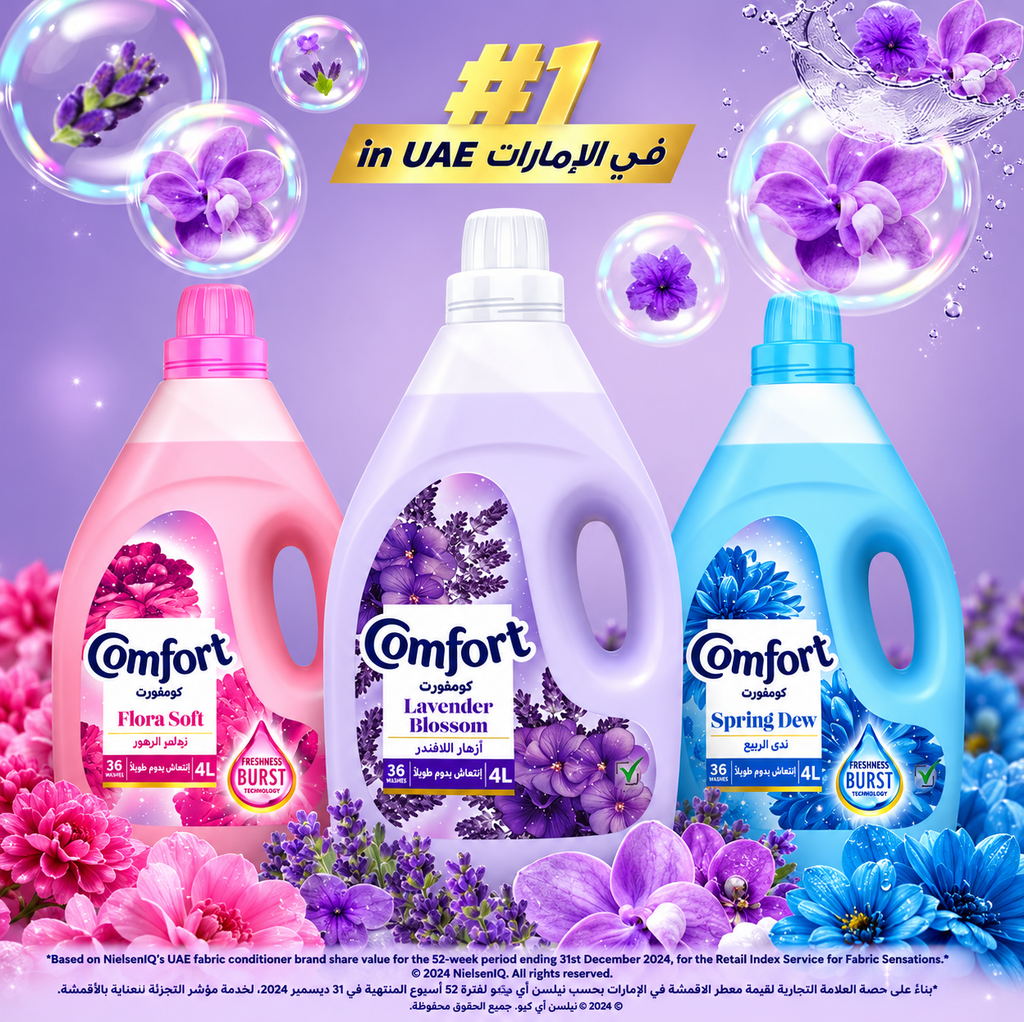 COMFORT FABRIC SOFTNER LAVENDER BLOSSOM 2.9LTR x 2pcs