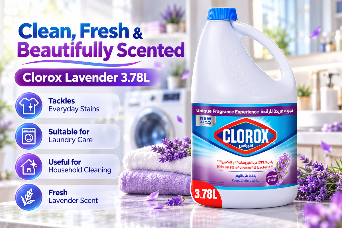 Clorox Lavender Bleach 3.78L – Deep Cleaning & Freshness