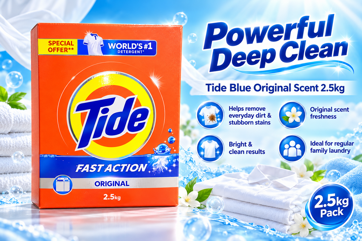 Tide Blue Original Scent 2.5kg x 2pack – Family Laundry Care