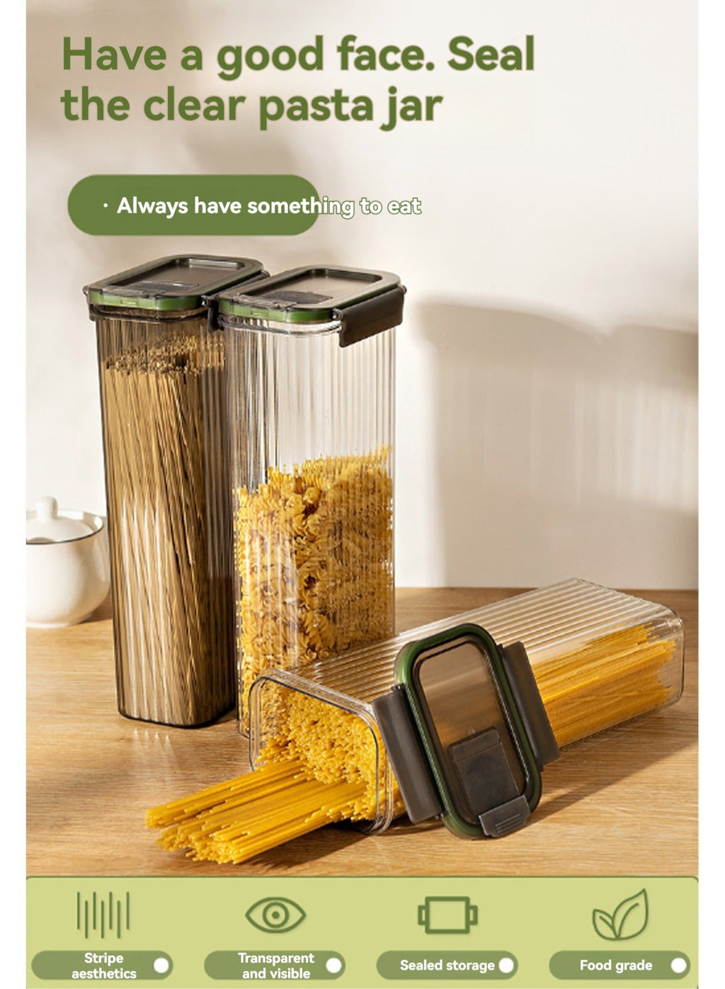 1.8L airtight food storage container – alternate view