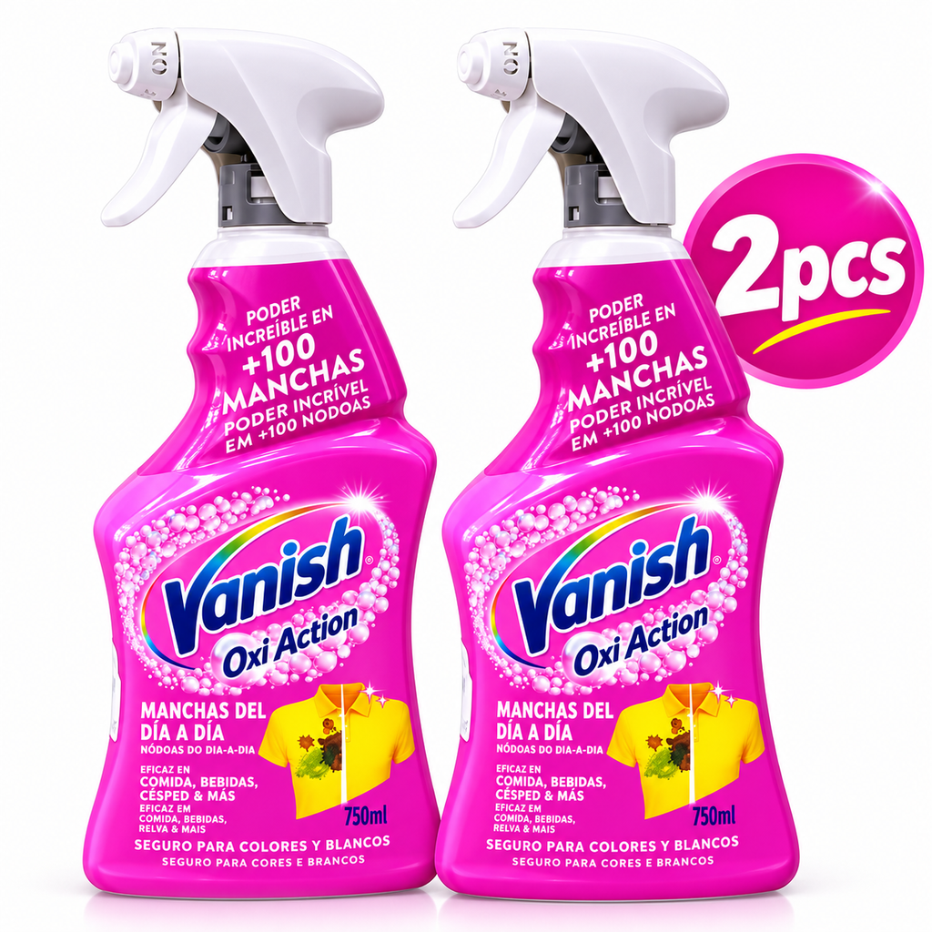 Vanish Pink Stain Remover Spray 750ml x 2pcs  – Powerful Pre-Treat Cleaning
