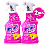 Vanish Pink Stain Remover Spray 750ml x 2pcs  – Powerful Pre-Treat Cleaning