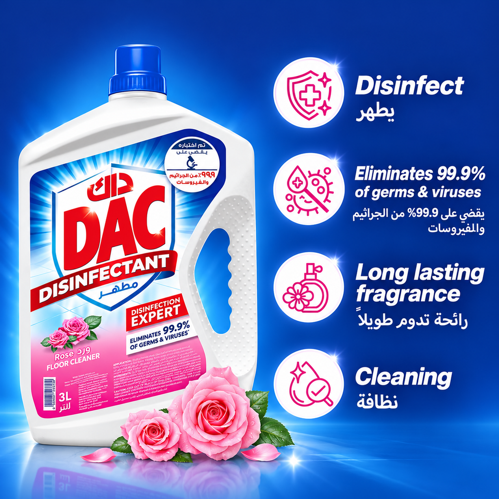 Dac Rose Disinfectant 3L X 2Pcs = 6L Value Pack