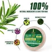 Natural Rosemary Hair Growth Shampoo Bar for Deep Scalp Cleansing